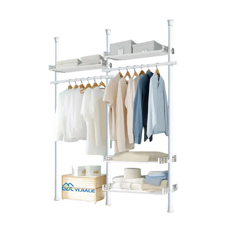 Yijiale New Design Metal Steel Wardrobes Bedroom Closet Wardrobe Almari Furniture Set