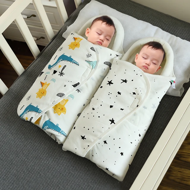 Newborn sleeping bagBaby swaddling cloth pure cotton spring and summer baby anti shock bag bedding  baby products
