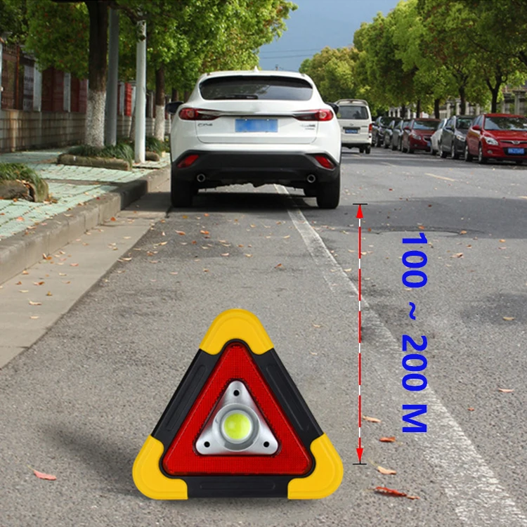 solar and usb charge flash Emergency Safety Accident Dot Stop Emergency Reflective Sign Kit Car Early Device Warning Triangle