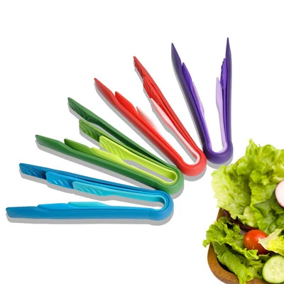 Multi Color Kitchen Utensils Barbecue Clip Food Grade Plastic Bread Tong PP Bag Serving Tongs Home Kitchen Cooking Sugar Tongs