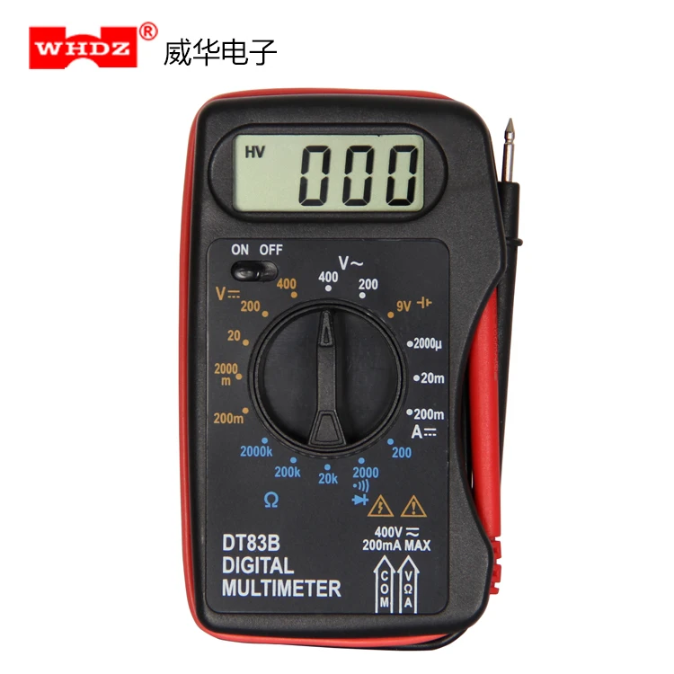 pocket size digital multimeter DT83B with Battery Test multitester electronic tool