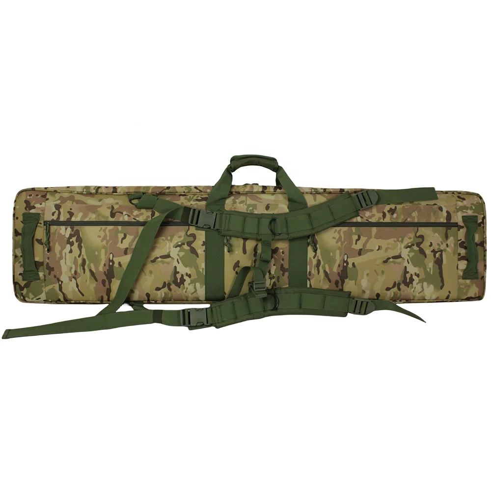 ALFA OEM 51 inch Tactical Double Long Gun Bag Weapons Transportation Case W/Backpack Strap, Lockable Compartment