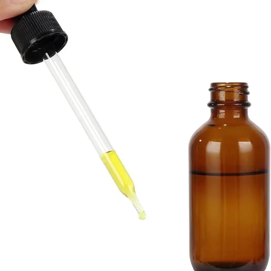 Manufacturing Eco Friendly Custom colored glass tubes Glass Dropper Rubber Head Pipettes For Cosmetic Dropper Bottle