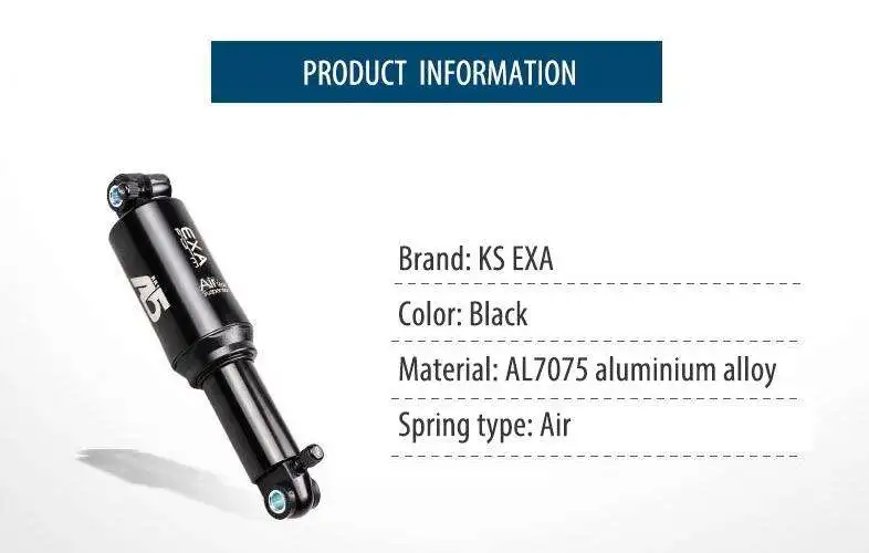 Mountain Bike Air Rear Shock Absorber KS A5 RR1 EXA form separate suspension 125mm/150mm/165mm/190mm Type Shock Absorber