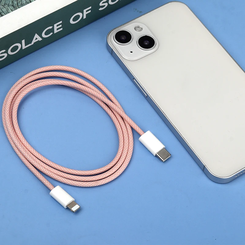 Somostel phone cable nylon braided 20W 60W fast charging data line type-C travel adapter cable de celular for iphone 14 Pro Max