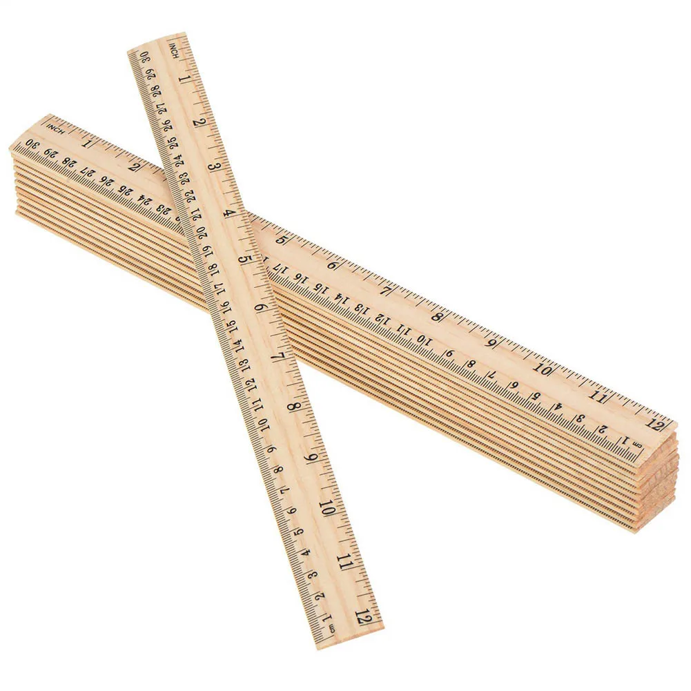 Portable Environmentally Cheap Wooden 12 Inch 30 Cm Long Ruler Suitable For Office And Student