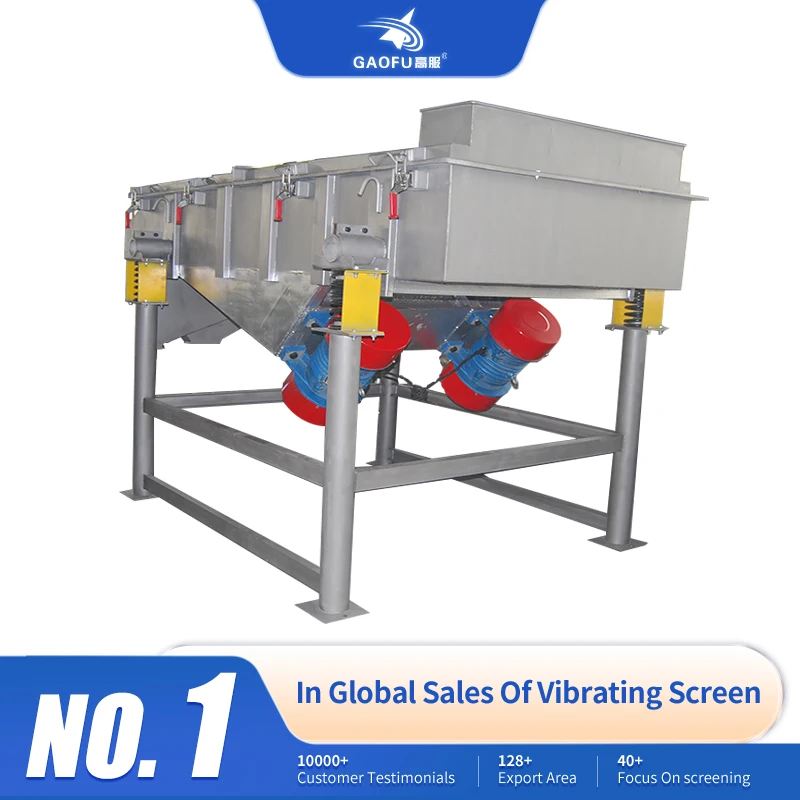 Customizable high efficiency vibratory sieve almond kernel sieving powder machine rectangular linear vibrating sifter