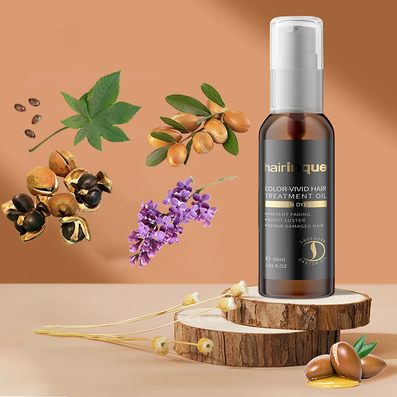 Private Label Black Seed Castor Oil Color-Protection Hair Serum Treatment Hair Oil For Color Treated Hair