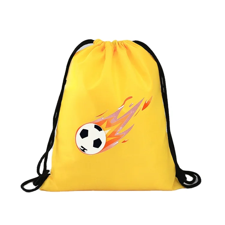 Personalized custom gym sports polyester waterproof backpack sports drawstring shopping bag