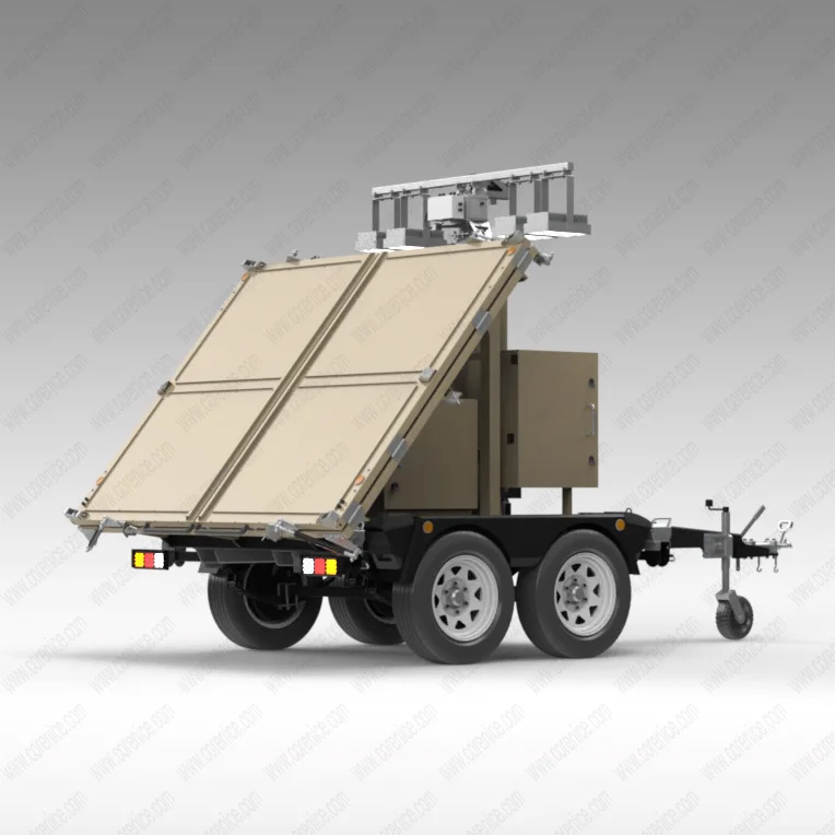 Mobile led light solar light tower solar light tower for desert and the mines