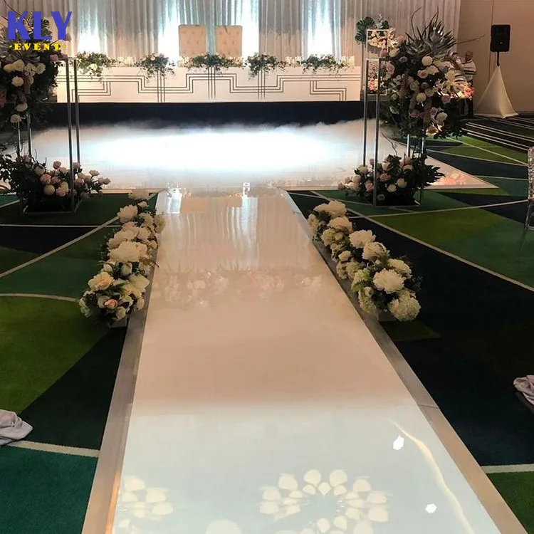 Portable White Wooden Dance Floor Out Wedding Stage Floor For Wedding Party Decoration