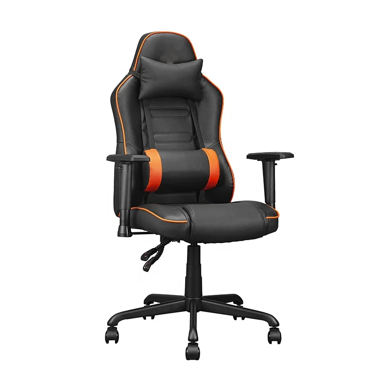 Ultimate Quality Orange Left Right Height Adjustment Reclining Revolving Chair Gaming Chair with 2 Direction Adjustable Armrest