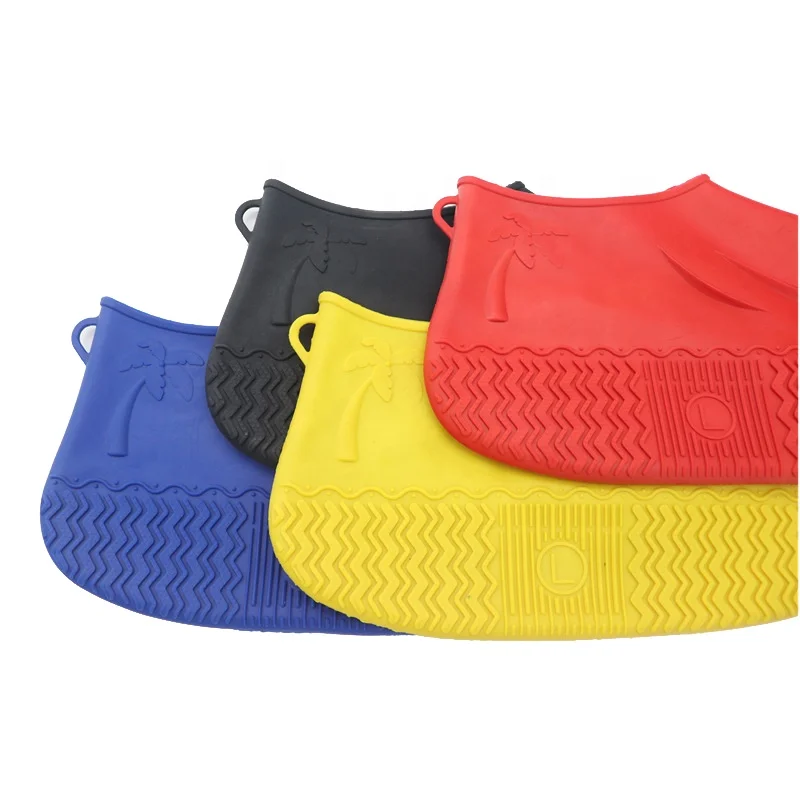 A Kids Silicone Rain Shoes Cover Non Woven Men Rubber Waterproof Overshoe Shoe Cover Rain Boots