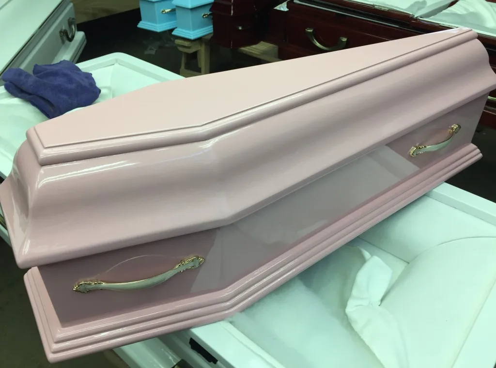 JS-B112 Funeral supply baby wood coffin baby caskets