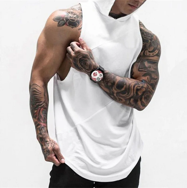 
Fitness High Quality Men Gym Sleeveless Hoodies Workout Sweatshirt Basketball Clothes Fast Dry Vest  (62406036066)