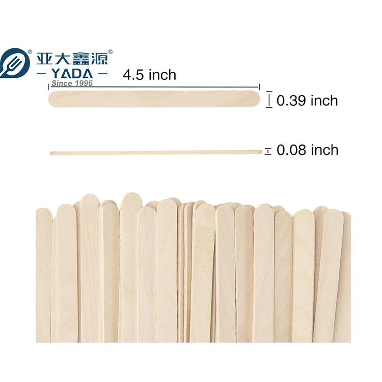 YADA Custom Premium Ice Cream Sticks with Design Private Brand Wooden Craft Sticks with Natural Wood Making Ice Cream Sticks