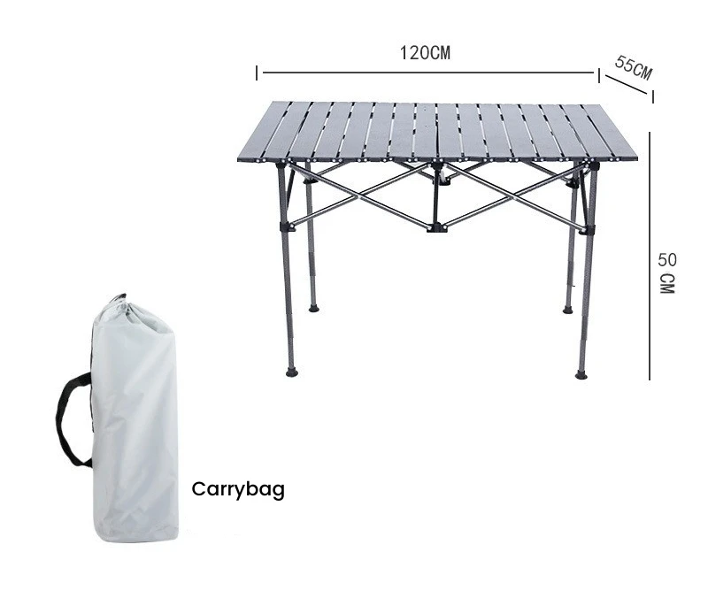 Lightweight Portable Outdoor Roll Up Picnic Tables with Carry bag Folding BBQ Table  Camping Table for Outdoor Adventure