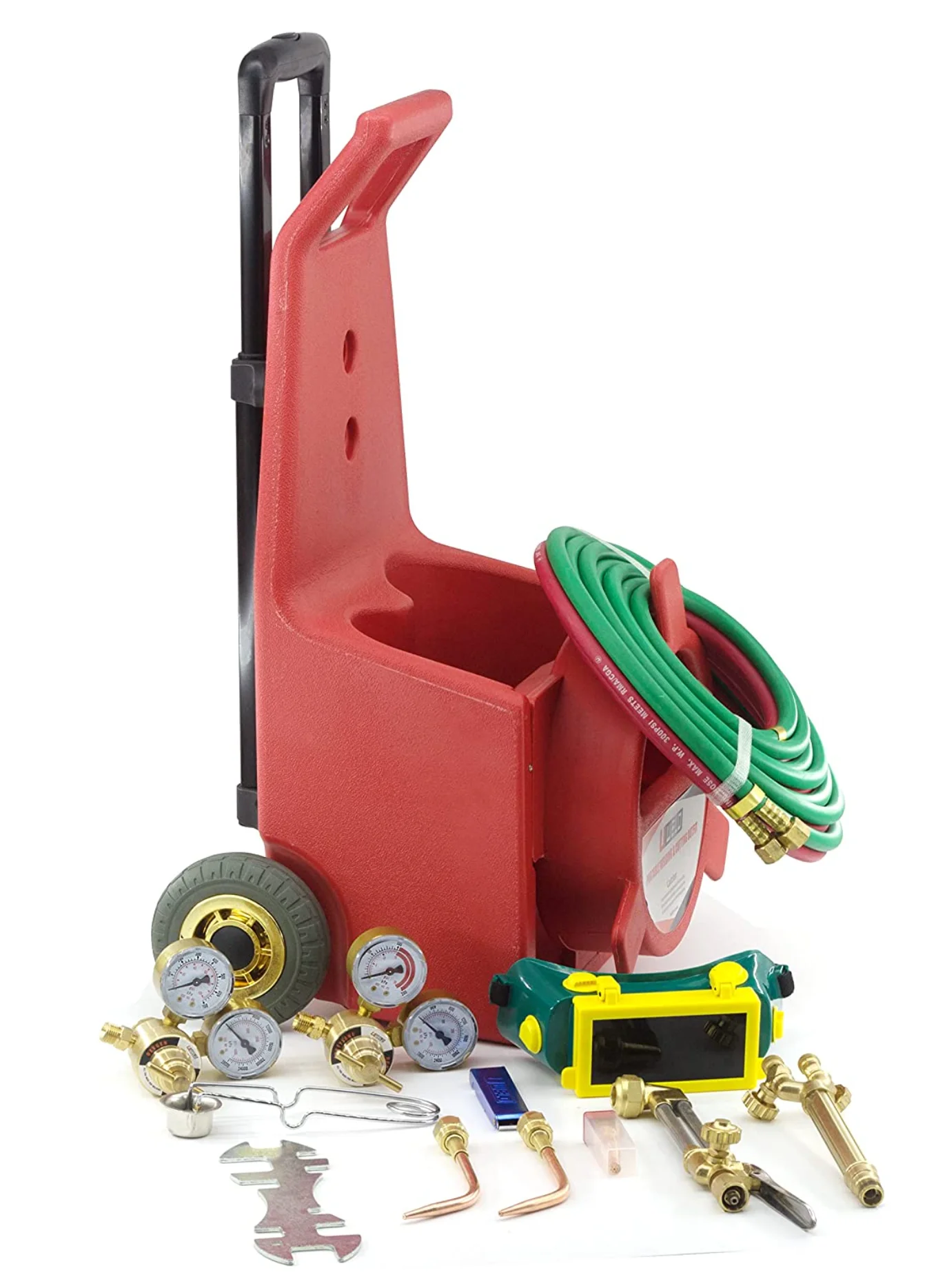 2022 Uweld New Portable Gas Cutting Set with Wheel Oxygen Acetylene Weld Torch Tank Kit