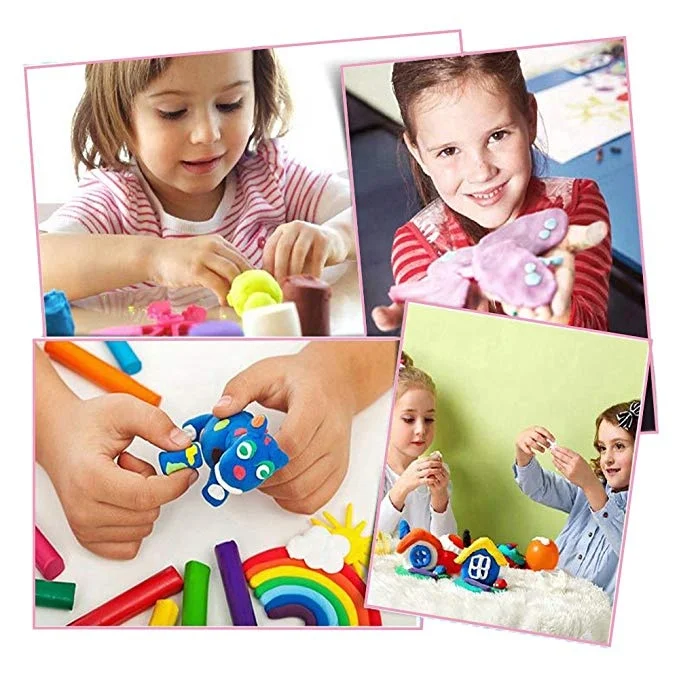 12/24/36 Colors Clay Set Ultra-light Safety DIY Air Dry Clay Modeling Magic with Tools for Children