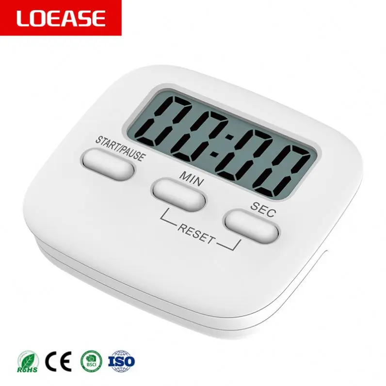 T05 New Early Childhood Education Timer Alarm Time Manager Kitchen Timer white color
