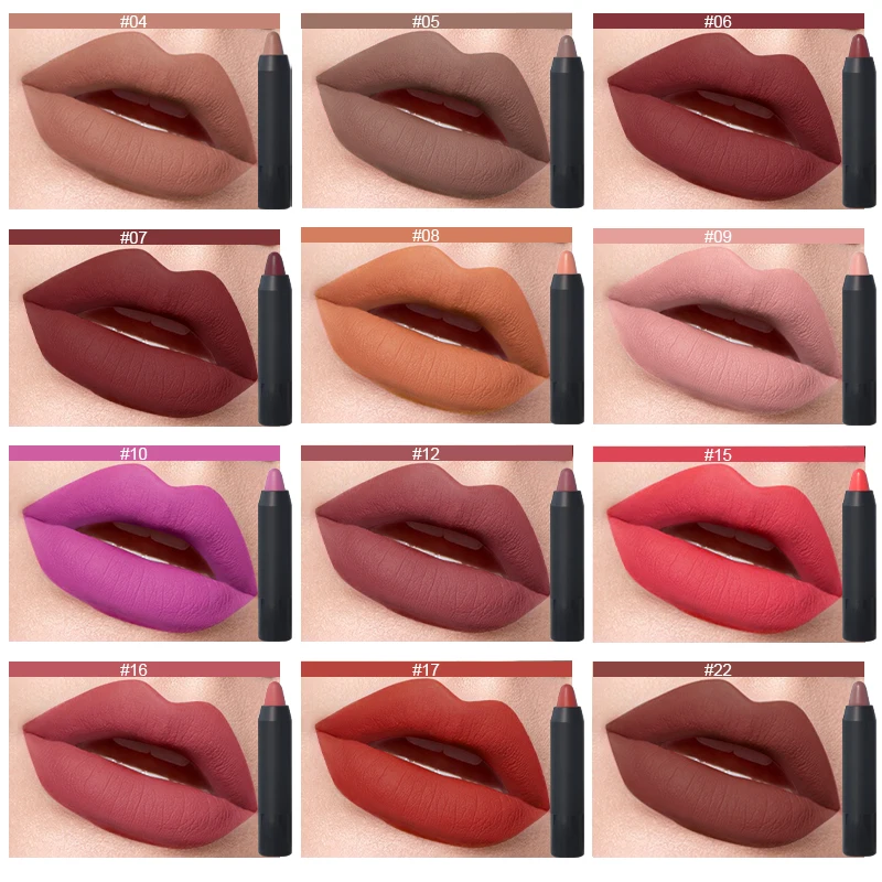 matte no logo lipstick new model waterproof lip crayon matte lipstick wholesale lipstick pen