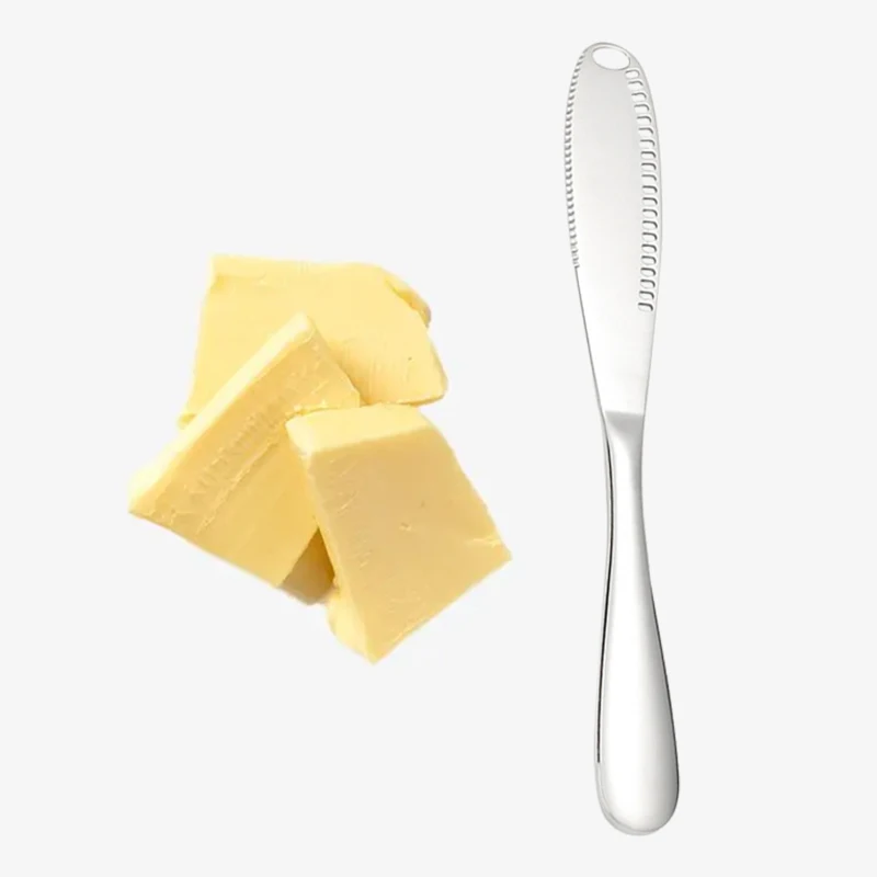 430 stainless steel multifunctional bread jam cheese spatula butter knife with hole and hollow out