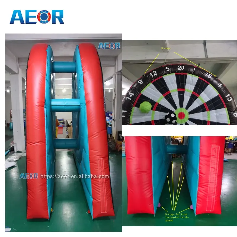 Team Building Sports Inflatable Soccer Darts Board Shooting Game Football Darts Score Board For Team Building