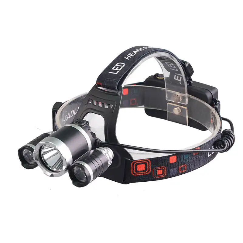 Powerful 1000 Lumen Head Torch lamp Flashlight Waterproof camping fishing hunting T6 3 Led Headlamp Rechargeable