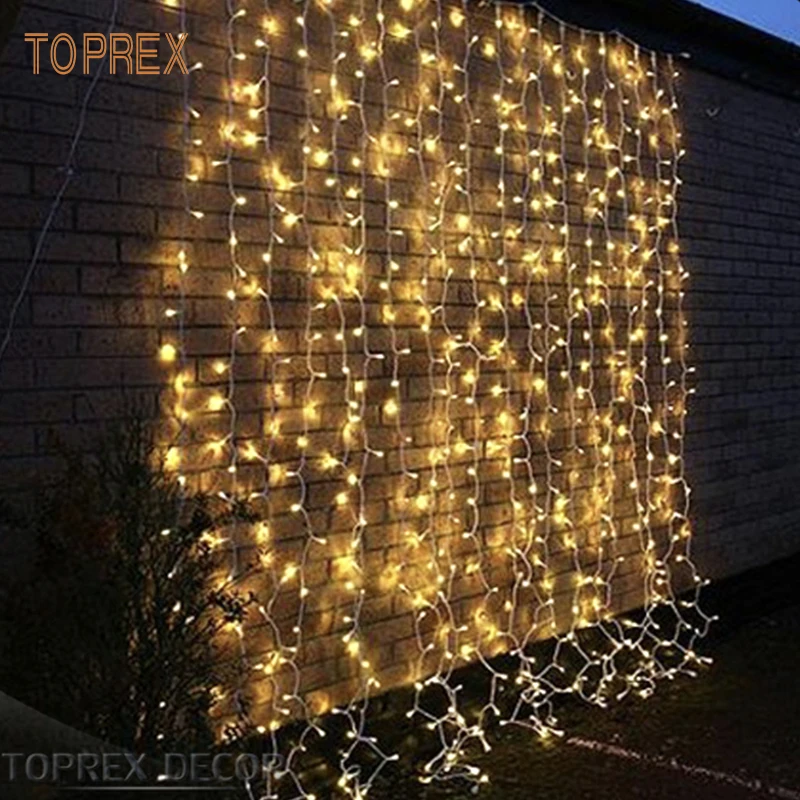 Waterproof Outdoor Wedding Fairy Decorative Curtain Led Lights 2m*2m Fairy Light Up Curtain Ready To Ship