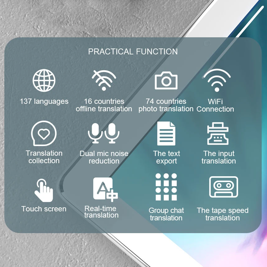 The new hot 137 language intelligent Ai translation machine and dictionary, voice real-time online offline translation
