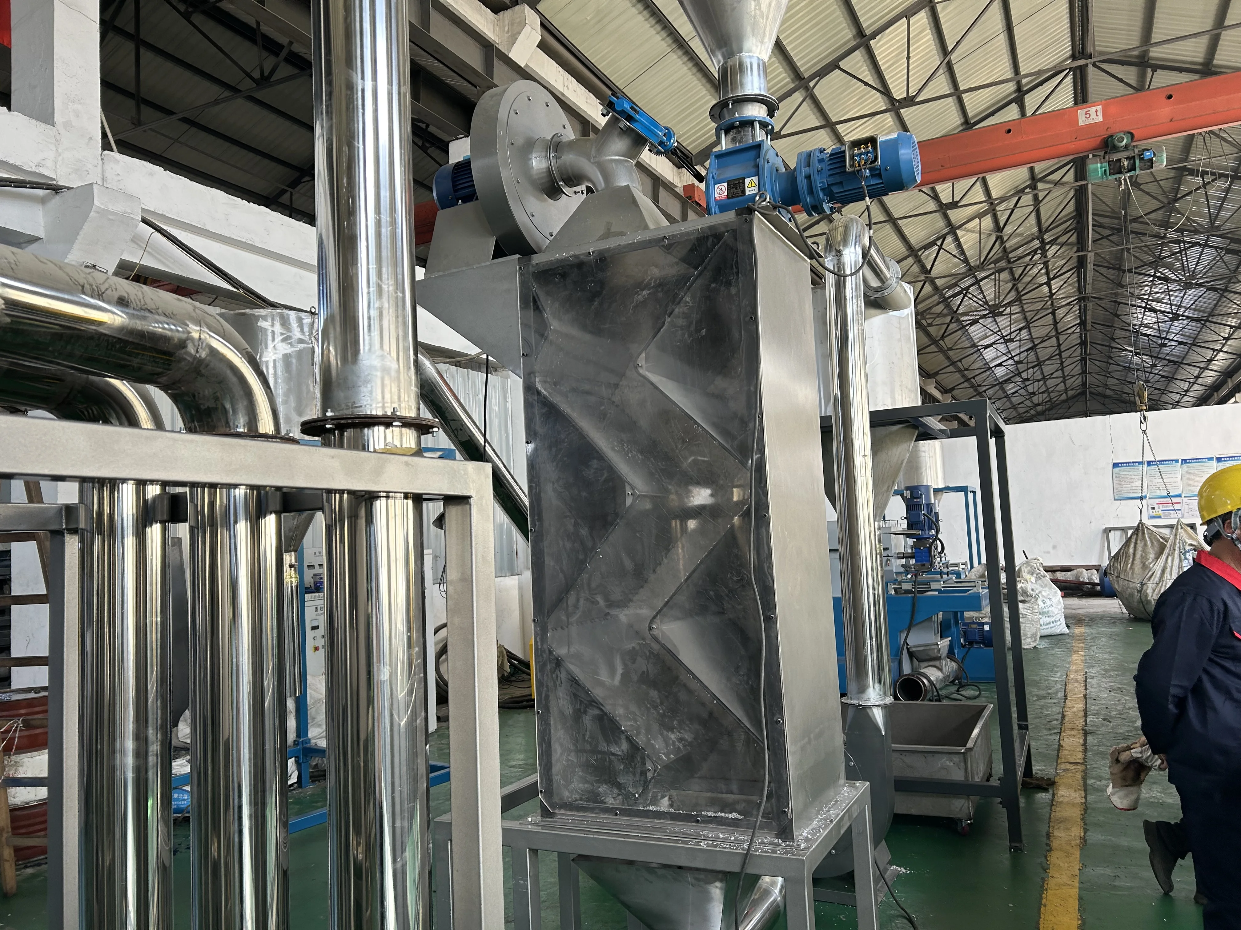 automatic PE Plastic washing line with label remover