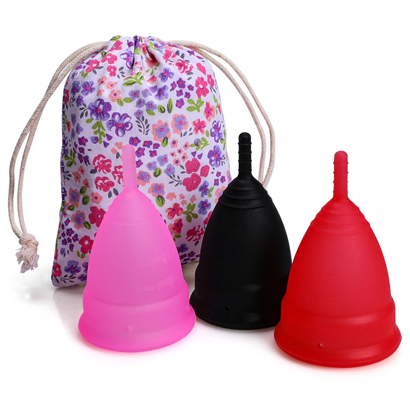 
2020 CE 100% Medical Silicone Lady Menstrual Cup Sets 