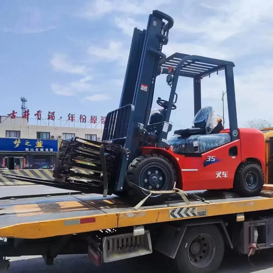 90% New Used 3.5ton Diesel Forklift Warehouse 4500mm Second Hand Hydraulic Pallet Jack Forklift For Sale