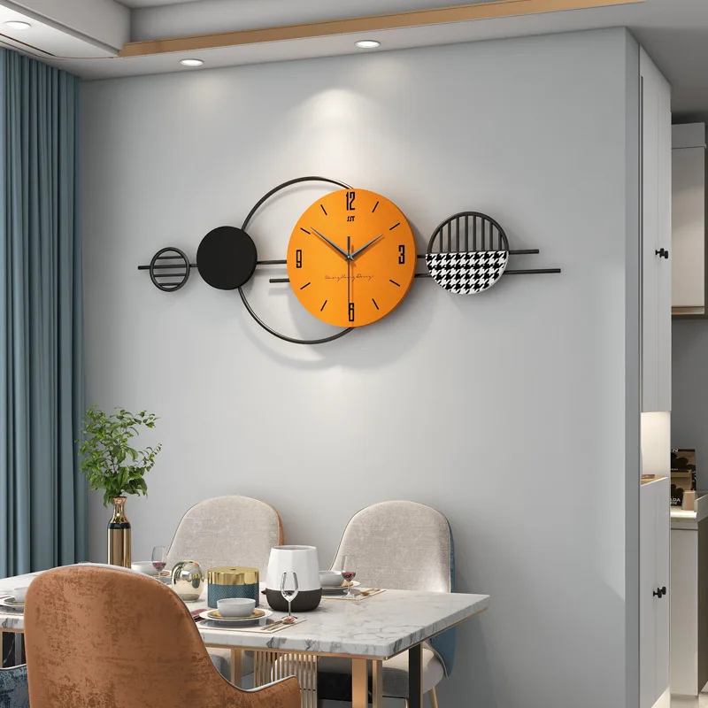 Clock wall living room 2022 New modern simple clock fashion atmosphere dining room decorative wall clock