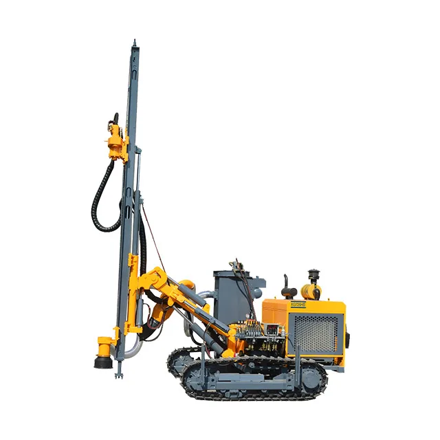 Drilling 25m deep hole diameter 90-115 m equipped with Yuchai engine crawler walking used mining open-air DTH drilling rig KG726
