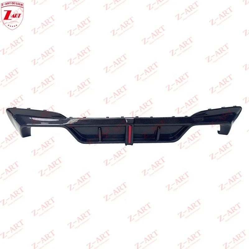 Z-ART 2019-2022 AE Style Carbon Fiber Rear Lip For BMW X3 Carbopn Fiber Rear Chin For BMW X3 X3M Facelift Bumper Low Spoiler