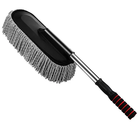 Щетка для мытья автомобиля из микрофибры, многофункциональная мойка с выдвижной ручкой и воском для удаления пыли