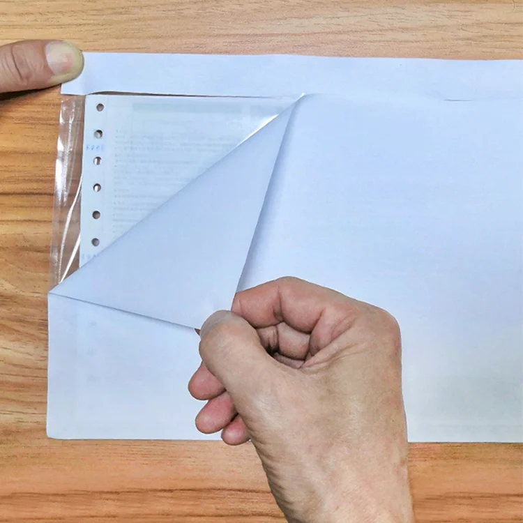 Clear Self-Adhesive Packing List Envelopes Shipping Mailing Pouch Enclosed Bags for Packing Slips Invoice