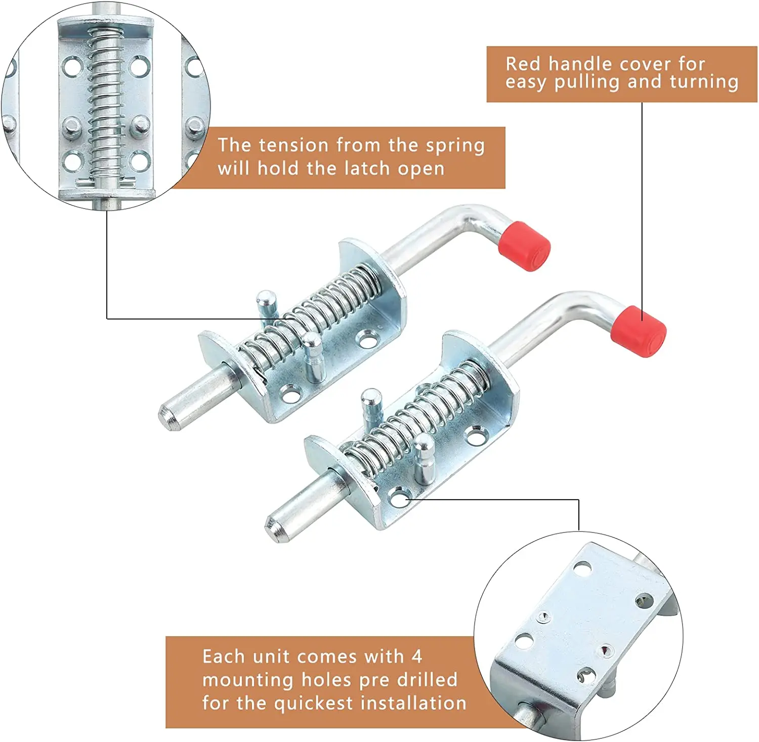Free Sample Stainless steel Spring latch welded Hot sale products Steel gate