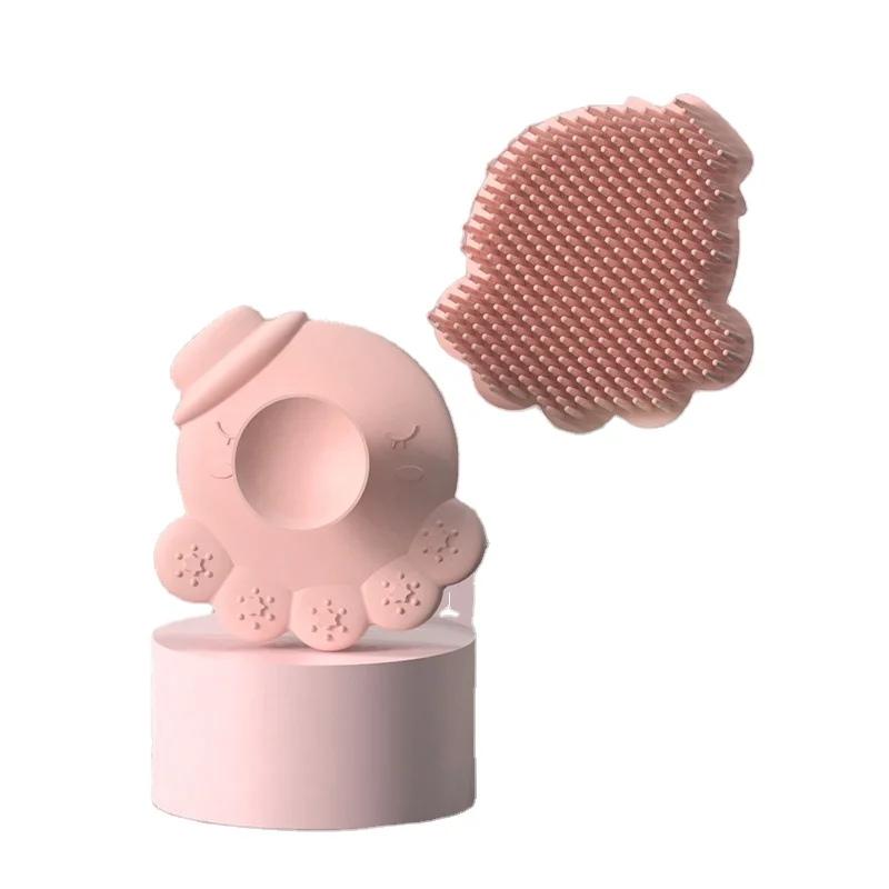 New Arrival Soft Silicone Baby Shampoo Massager Brush Scalp Portable Shower Comb Kids Hair Brush
