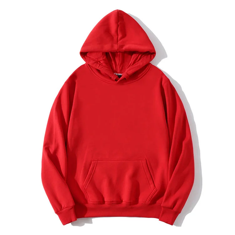 High Quality Colorful 100% Cotton Hoodies Custom Logo Plain Thick Heavyweight  Oversized Hoodies Pullover Blank Hoodies