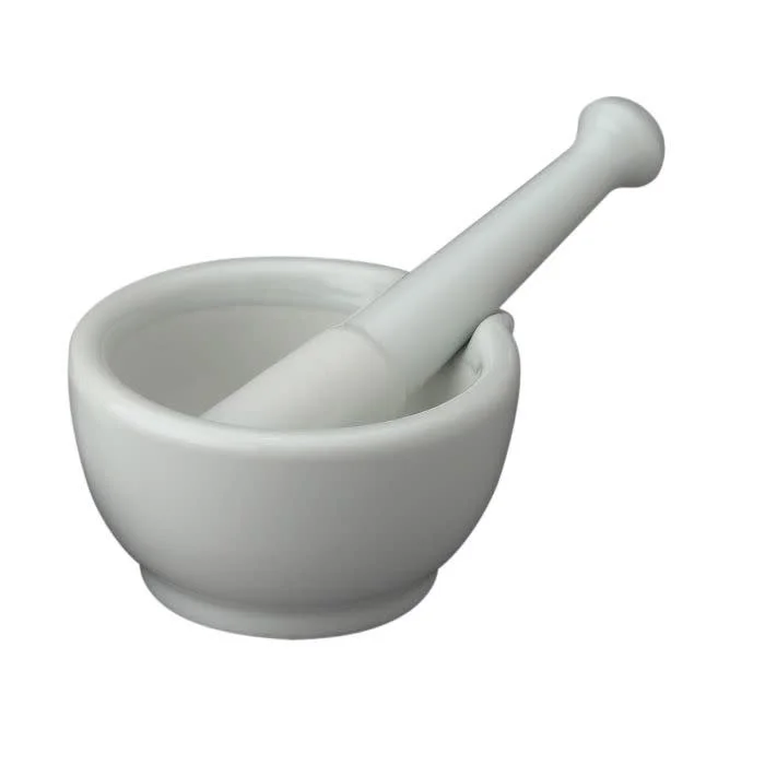 wholesale factory  high quality  White Porcelain Ceramic Mortar  with Pestle