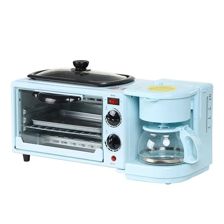 Frying-pan oven Breakfast Maker 3 in 1 breakfast maker station Frying-pan oven coffee bread maker