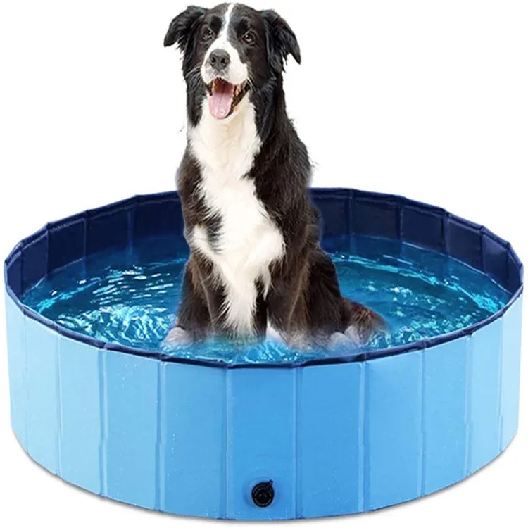 2023 New design indoor outdoor foldable portable large pet dog home bathtub dog swimming pool dog water toy