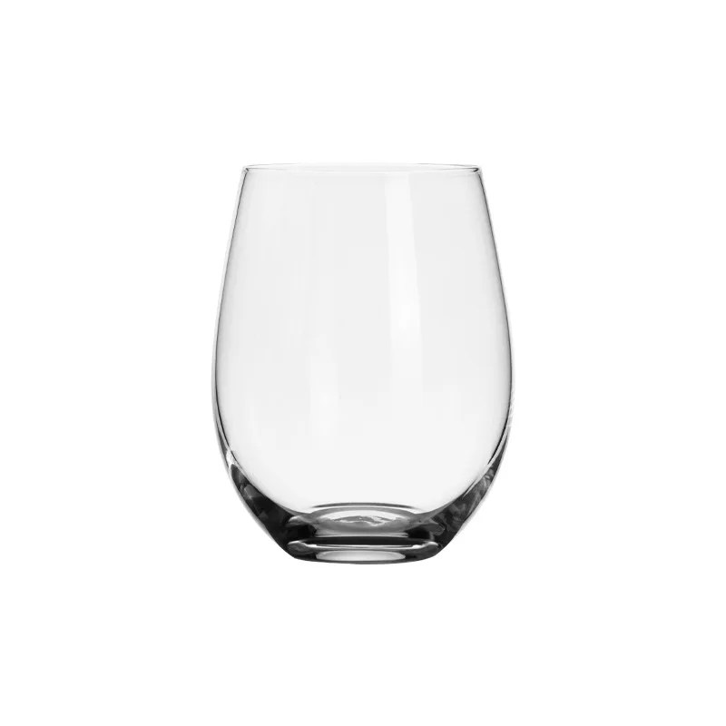 Crystal Clear Borosilicate Glass Stemless Red Wine Glasses For Juice Water