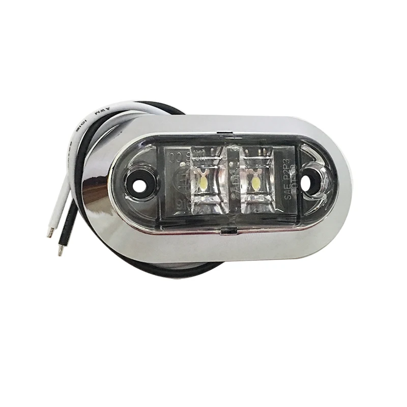 2 LED Amber+Red Trailer Light Super Bright Position Lamp for truck