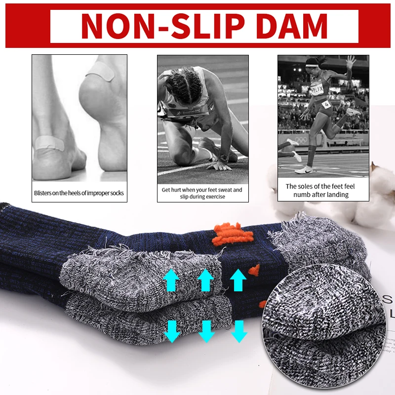 Wholesale Wool Socks With Stripe Thick Winter Heated Hiking Socks Alpacas Cashmere Merinos Wool Acrylic Work Sock