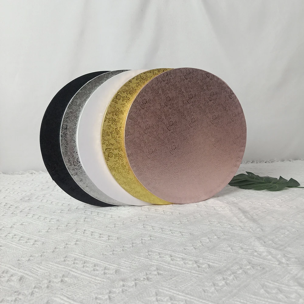 Thick 12mm Square Plate Wholesale Paper Slice Drums Customized Custom Bases Round Cake Board