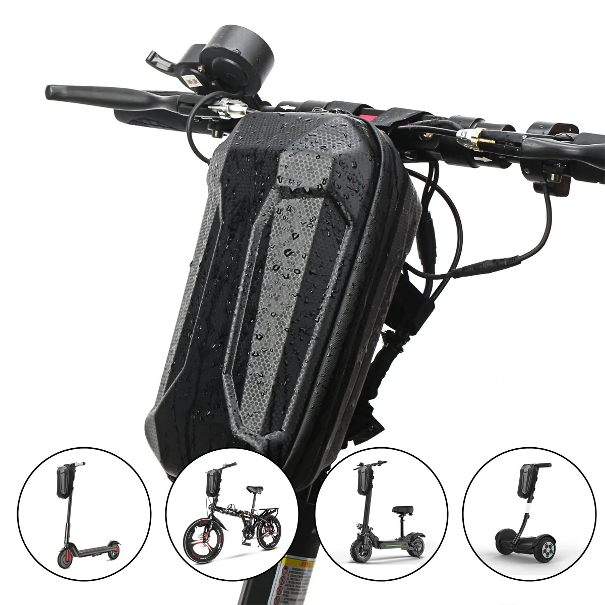 Portable PU Fabric High Quality Cheap Price  Women Black Storage Bag FOr Electric Scooter & Bicycle