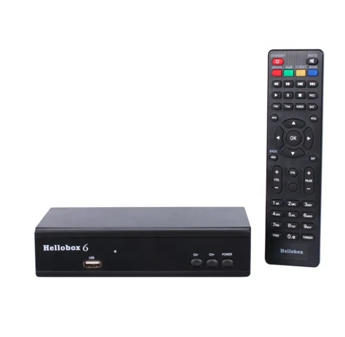  Hellobox 6 1080P Full HD спутниковый ТВ приемник Powervu Biss полностью автоматический Бесплатный IPTV H.265